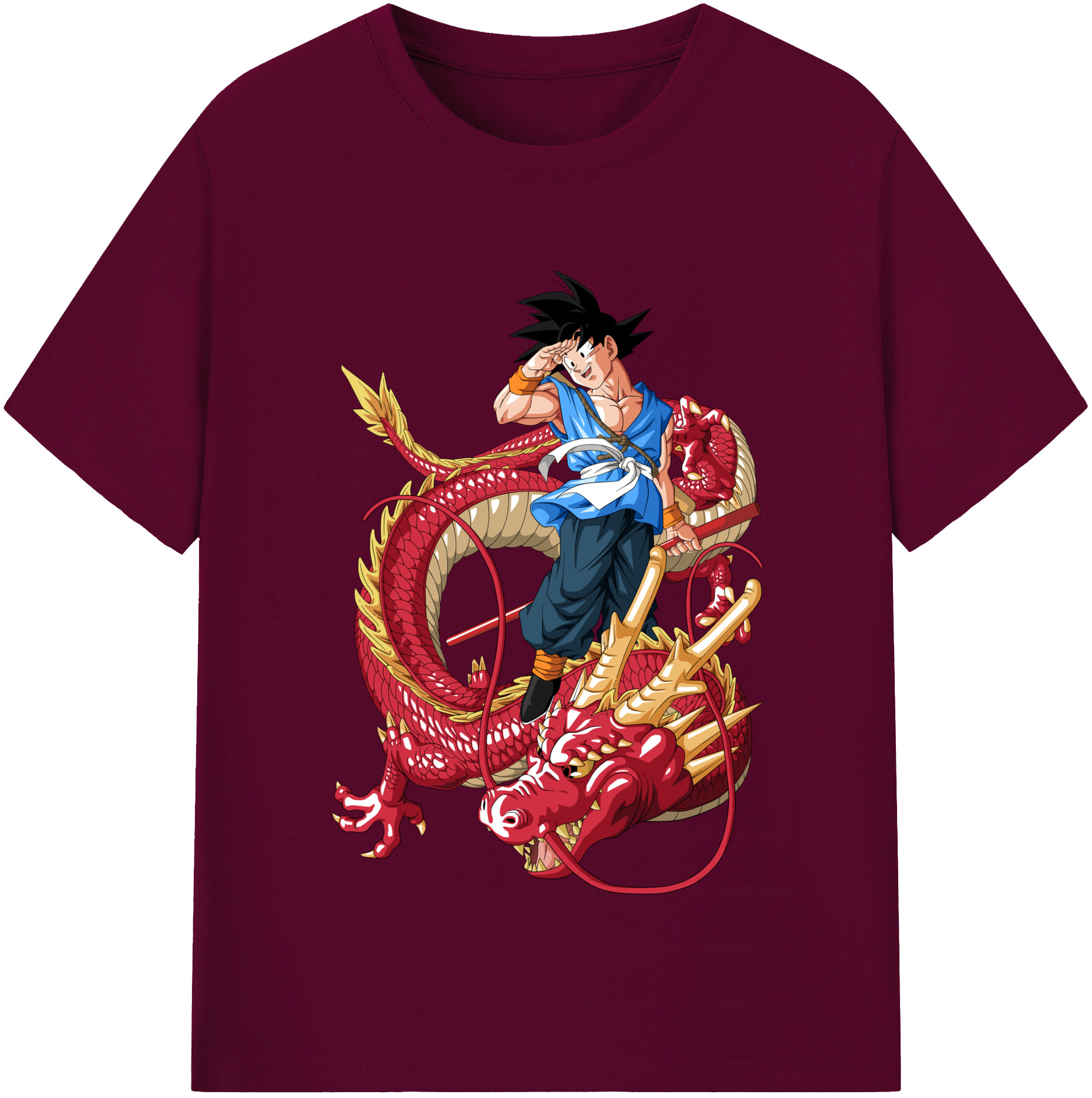 （画像用） ドラゴンボール 孫悟空（そん ごくう）Son Goku カカロット DRAGON BALL Kakarotto レディースカジュアルプリントTシャツ（綿100％）